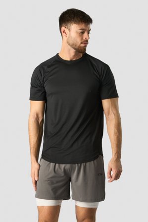 ICANIWILL - Stride Raglan T-shirt Men Black - Herr - Träningskläder från ICIW