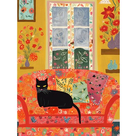 Fantasy Katt Diamantmålningskit: 5D Rund Borr, Söt Design, Glänsande Diamanter, Kompletta Verktyg för Kattälskare Sovrumsinredning