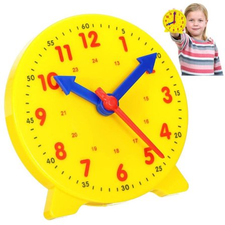 Learning Clock for Kids, Demonstration Clock Telling Time, Educational Toy Clocks for Children, Early Education, Learn to Tell Time - 4 Inch