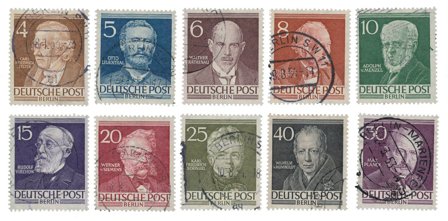 Berlin 1952 - MICHEL 91-100 - Stemplet