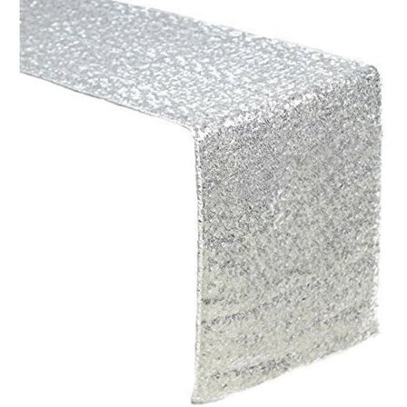 Sequin Bordløbere SØLV-12X108in Glitter SØLV Bordløber