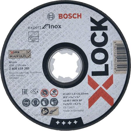Bosch Expert for Inox Kapskiva med X-LOCK 115 × 1,6 × 22,23 mm, Kapa, slipa & polera