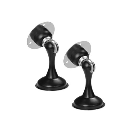 2 stk. dørstop i rustfrit stål til væg- og gulvmontering, dørholder holder dør åben, ingen boring dørstop med 3