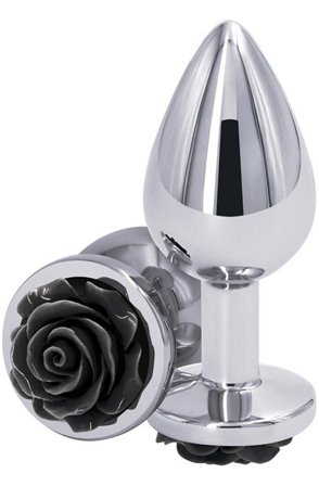 NS Novelties Rose Buttplug Mittelgroß Schwarz