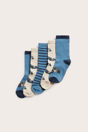Kappahl | 5-pk. racerbilsokker Blå 27/30 | Blå