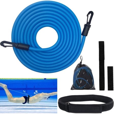 Simband för Pool Justerbart Simträning Simmotståndsband för Barn Vuxna 4M Simträningsband Lämplig för Alla Pool