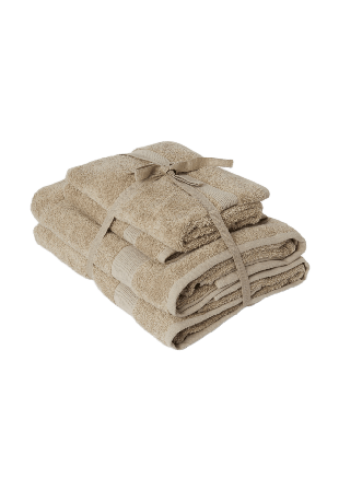 Åhléns Home Hotellhandduk, 4-pack Badrumstextilier Beige ONESIZE