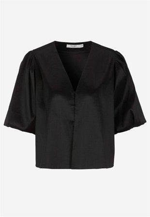 Cellbes of Sweden - Innerjakke med voluminøse ermer i svart for damer i størrelse 58/60