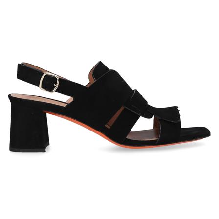 Santoni, High Heel Sandals Czarny, Kobieta, Rozmiar: 38 EU