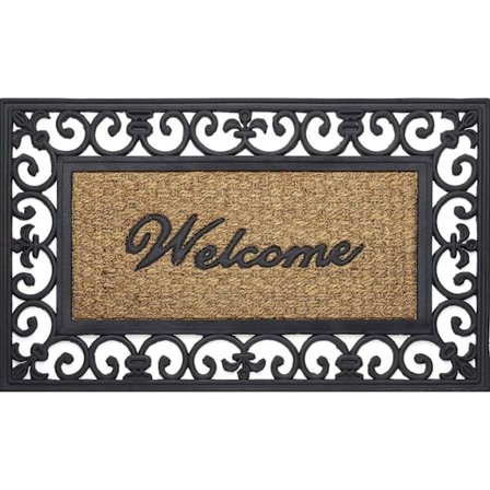 Välkommen stil, 40 * 60 cm, söt tryckt tecknad dörrmatta, fotdyna,