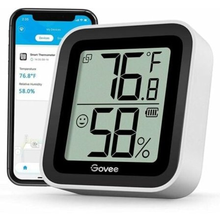 Termometer Hygrometer Bluetooth Digital Temperatur Fuktighetsmonitor for Hjemmet, Trådløs Temperatur Fuktighetssensor for Drivhus, Kjeller,