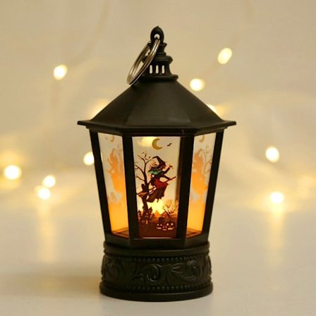 Halloween Pumpkin Castle Lampa LED Candle Light HÄX STIL