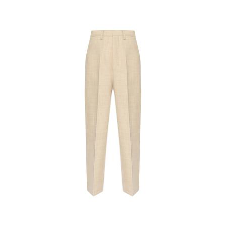 Ami Paris, Pleat-front trousers Beige, Dames, Maat:S,wol