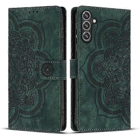 Frostat Läderfodral för Mandala Emed Retro Telefon Grön