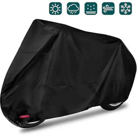 Svart Vattentät Och Vindtät Motorcykelskydd, Mot Regn Och Snö