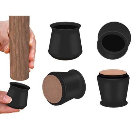 8 kpl silikoniset tuolinjalkojen lattiasuojat huovalla estävät naarmuja