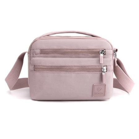 Dame Handbag Casual Nylon Enkel Ensfarget Enkel skulder Stor Kapasitet Vanntett Elegant purple