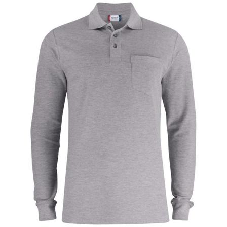 Clique Unisex Vuxen Basic Melange Långärmad Pikétröja L Gre