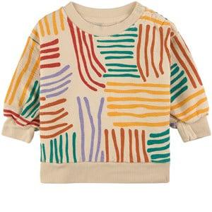 Kids - Bobo Choses Beige Crazy Lines Sweatshirt 12-18 Months - Jumpers and knitwear - 12-18 months - Beige