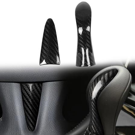 Gearskifte Knapper Trim Rattet Ramme Kit Kulfiber Udskiftning til INFINITI Q50 2014‐2017