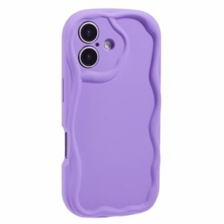 iPhone 16 Candy Color Wavy TPU-Skal - Lila