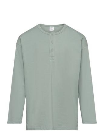 Top Ls Essential Solid Tops T-shirts Long-sleeved T-shirts Green Lindex