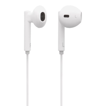 L200 In-ear Lightning earbuds, MFi, volume control, white