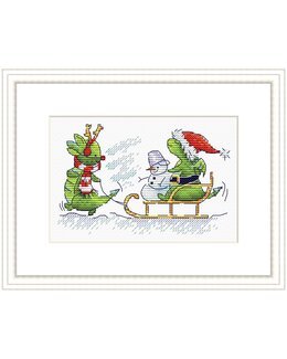 Stickpackung Bild Schhlittenfahrt