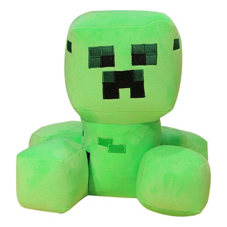 Minecraft Creeper Plyschleksaker runt spelet