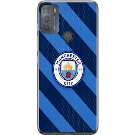 Kompatibelt Mobilskal till Motorola Motorola Moto G50 Paris Saint-Germain klubbmärke med Eiffeltorn, blå cirkulär logotyp med röd mittlinje och de