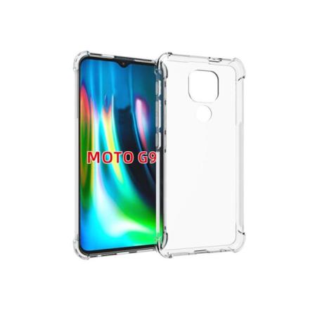 Motorola Moto E7 Plus Stötdämpande Silikon Skal Shockr Transparent