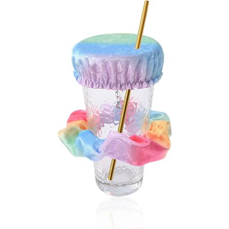 (Sateenkaari) 2 kpl juomapiikkisuojia - uudelleenkäytettäviä ja aaltoilevia