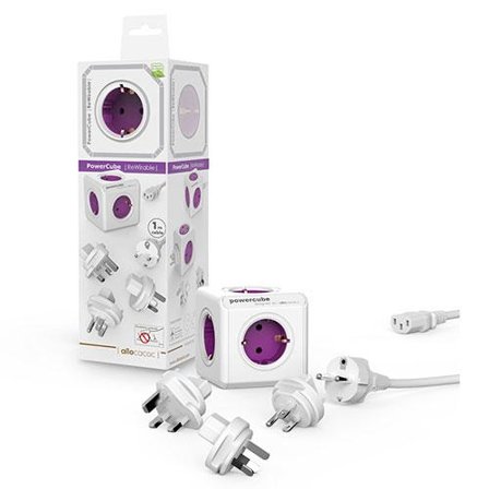 ALLOCACOC PowerCube ReWirable home and travel use lilac
