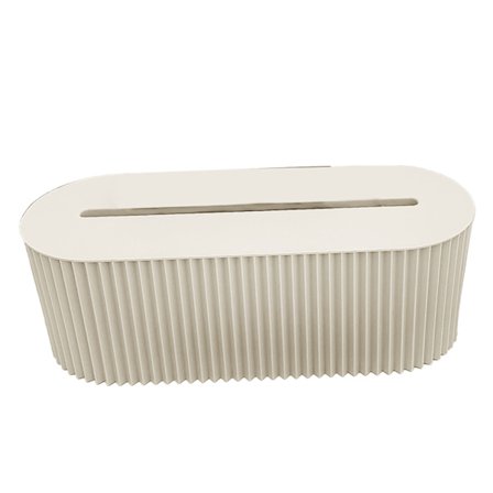 Kabelhåndteringsboks Enkel Skrivebord Strømdeksel Ledningsholder Oppbevaring Hvit