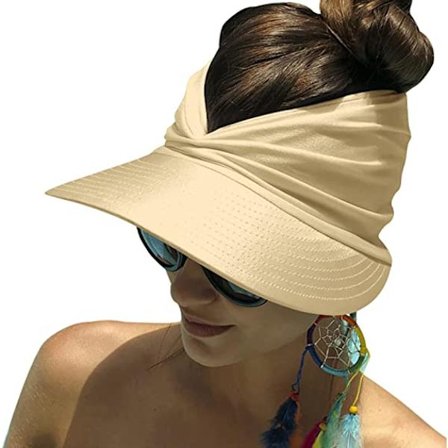 Kvinde Solhat Bred Skygge UV Beskyttelse Sammenfoldelig Strandhat Hurtig Tør
