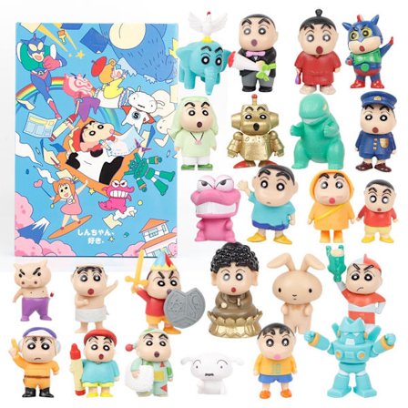 Adventskalender Dukke Legetøj Jul 2025 24-Dages Nedtællingskalender Gaveæske - Xin Crayon Shin-chan
