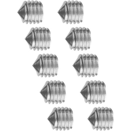 100-delars set M6x6 ställskruvar för dörrhandtag.