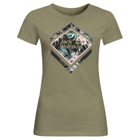Jack Wolfskin Women's Tropical Square Tee Women short-sleeved sweaters Green S