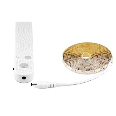 Trådløs LED-strip med bevegelsessensor 1M 2M 3M Batteridrevet nattlys for under seng, skap, garderobe, trapper, gang