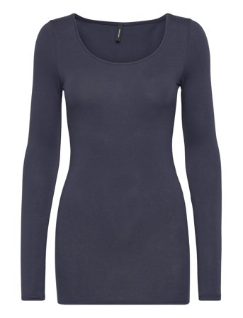 Vmmaxi My Ls Soft Long U-Neck Noos Black Vero Moda