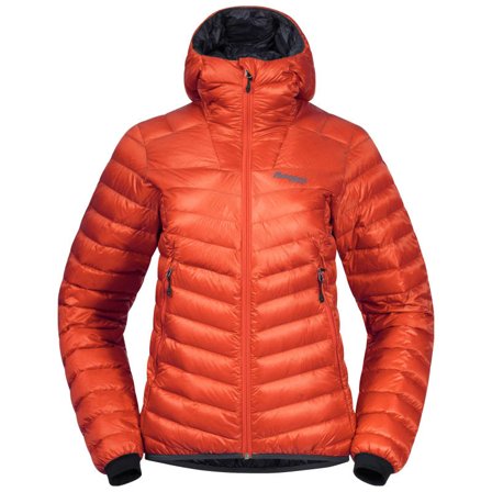 Bergans Women's Senja Down Light Jacket With Hood Women middle-layer down jackets Orange M