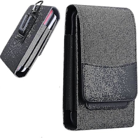 Kaksinkertainen Nylon Puhelin Kotelo Vyöklipsillä, Vyötärölaukku Alle 7,5 Tuuman Matkapuhelimille