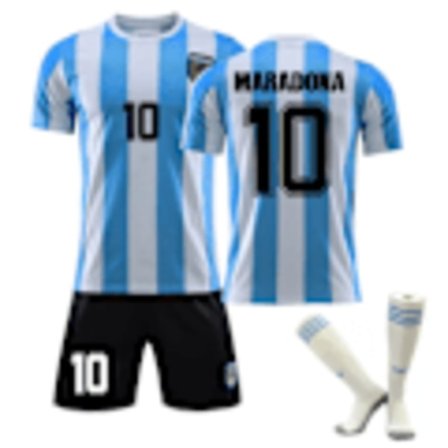1986 VM Argentina Maradona Nr. 10 Retro Fotballdrakt se - Voksen XL (180-190cm)