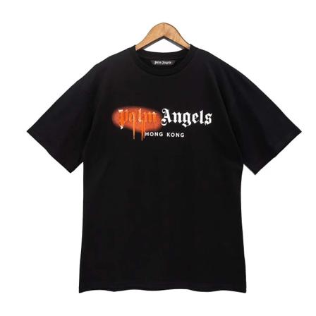 Palm Angels 22ss Print Miesten ja Naisten Unisex Rakastajien Malli Muodikkaat Rentoutuneet Lyhythihaiset Puuvillapaidat style 5 XL