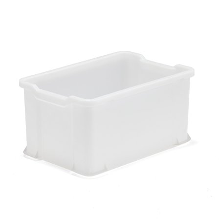 Kunststoffbehälter PRYCE, 54 l, 600 x 400 x 300 mm, weiß