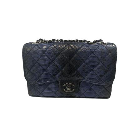 Chanel Vintage, Pre-owned Timeless Blauw, Dames, Maat:ONE Size,leer