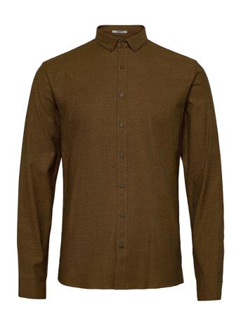 Mouliné Stretch Shirt L/S Skjorta Casual Gul Lindbergh