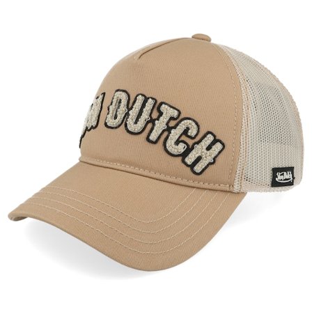 Von Dutch - Béžová trucker Kšiltovka - Logo Beige A-Frame Trucker @ Hatstore