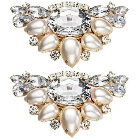 1 par sko clips bryllup høje hæle rhinestone clips brud sko clip dekorationer