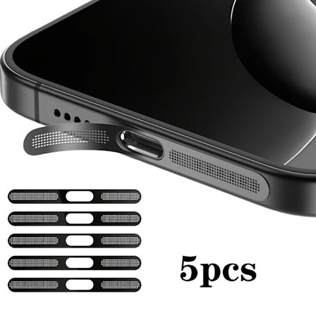 5 st Metalldammsäkra nätklistermärken kompatibla iPhone 16 Pro 15 14 13 12 Serien Hörlurs Högtalarhål Anti-damm Nät Skydd Kompatibelt